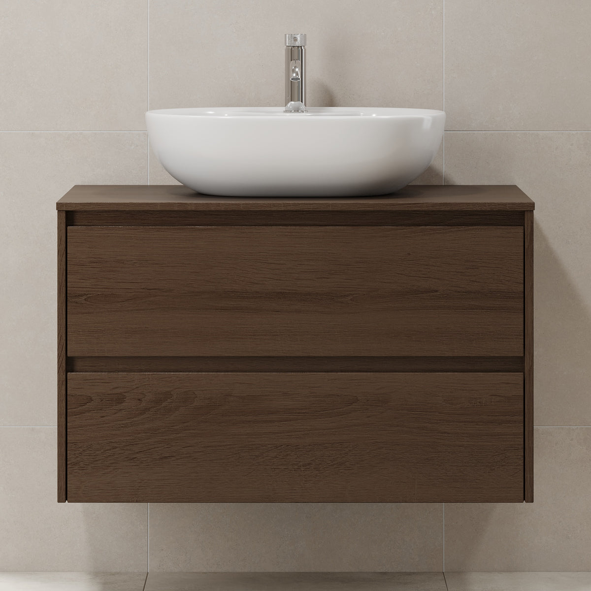 Svalbard Bathroom Furniture, walnut