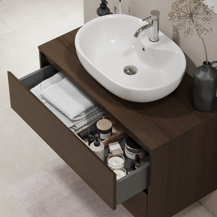 Svalbard Bathroom Furniture, walnut