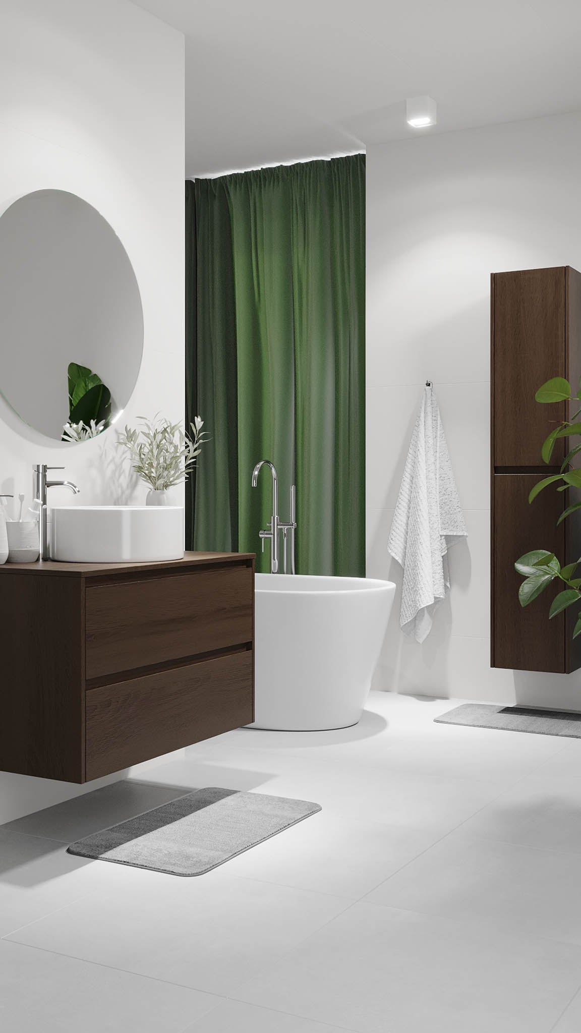 Lofoten Bathroom Furniture, walnut