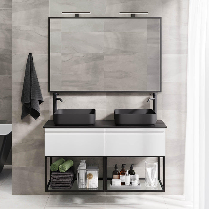 Kvalsund Compact Bathroom Furniture, matt white