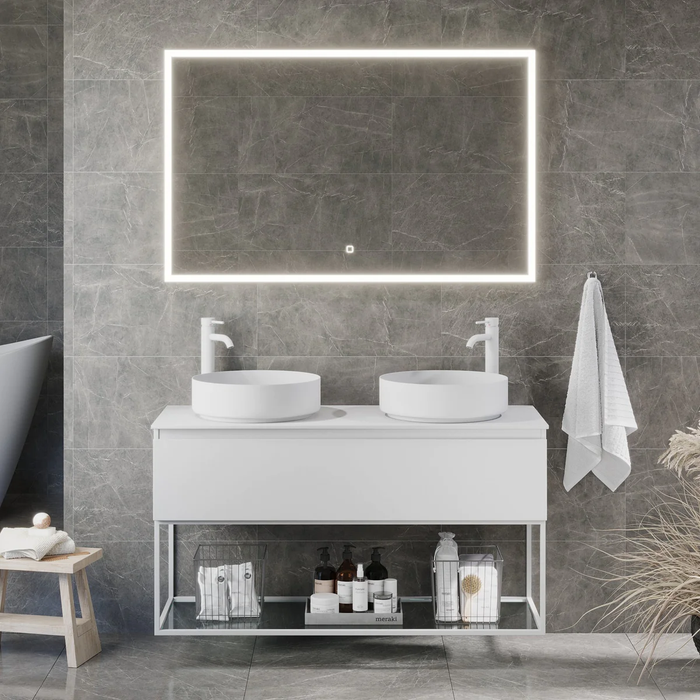 Selbu Compact Bathroom Furniture, matt white