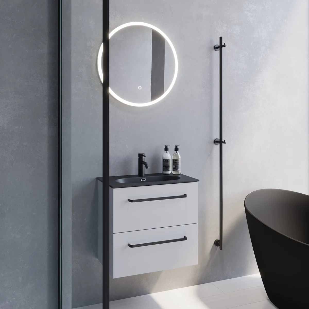 Veste Slimline Bathroom Furniture, matt white