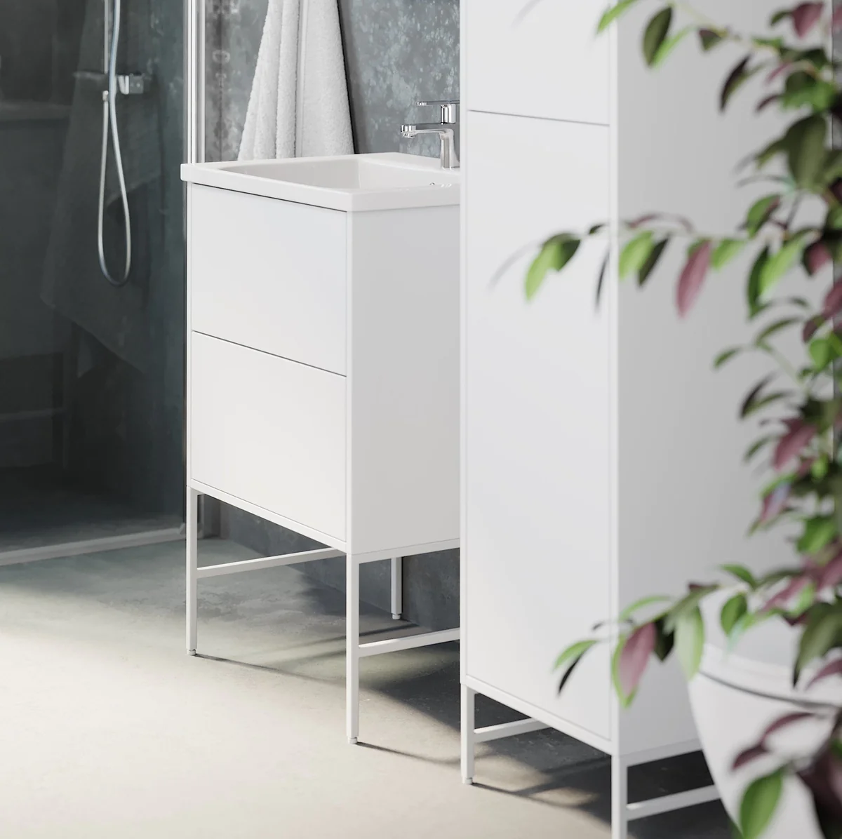 Marisletta Bathroom Furniture, matt white