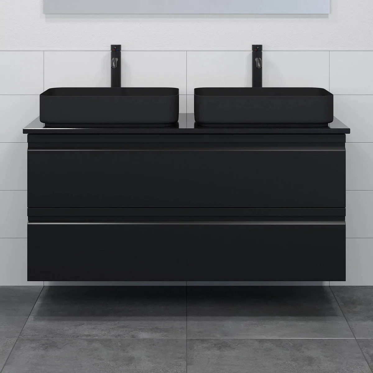 Kirkehamn Bathroom Furniture, matt black