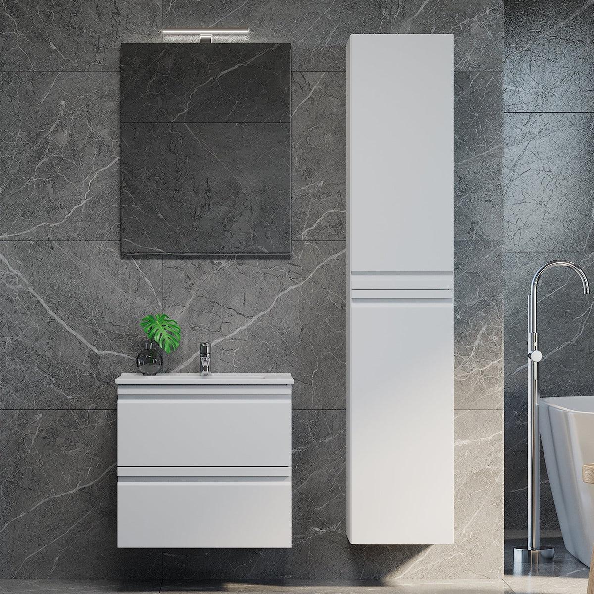 Klokkarvik Bathroom Furniture, Glossy White