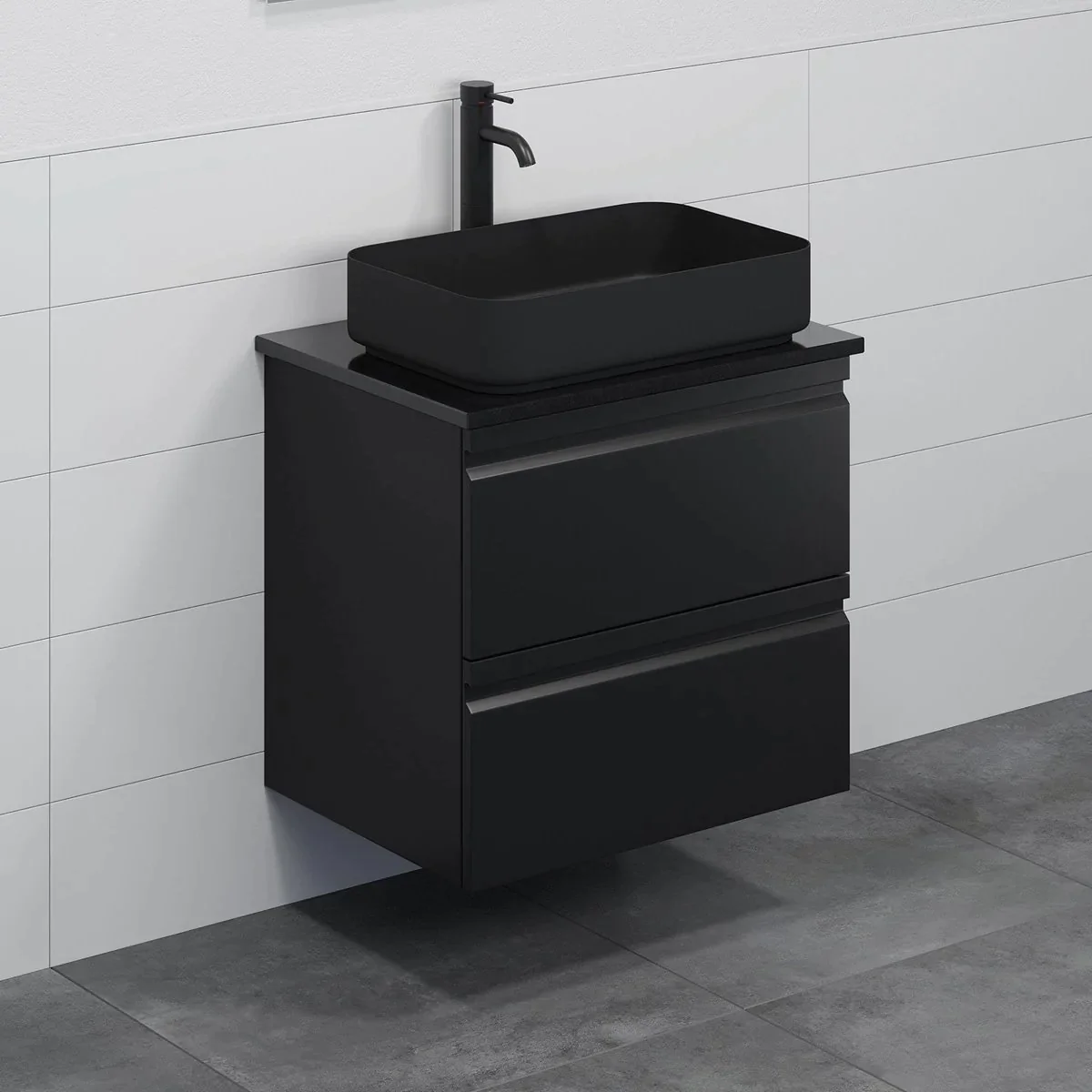 Kirkehamn Bathroom Furniture, matt black