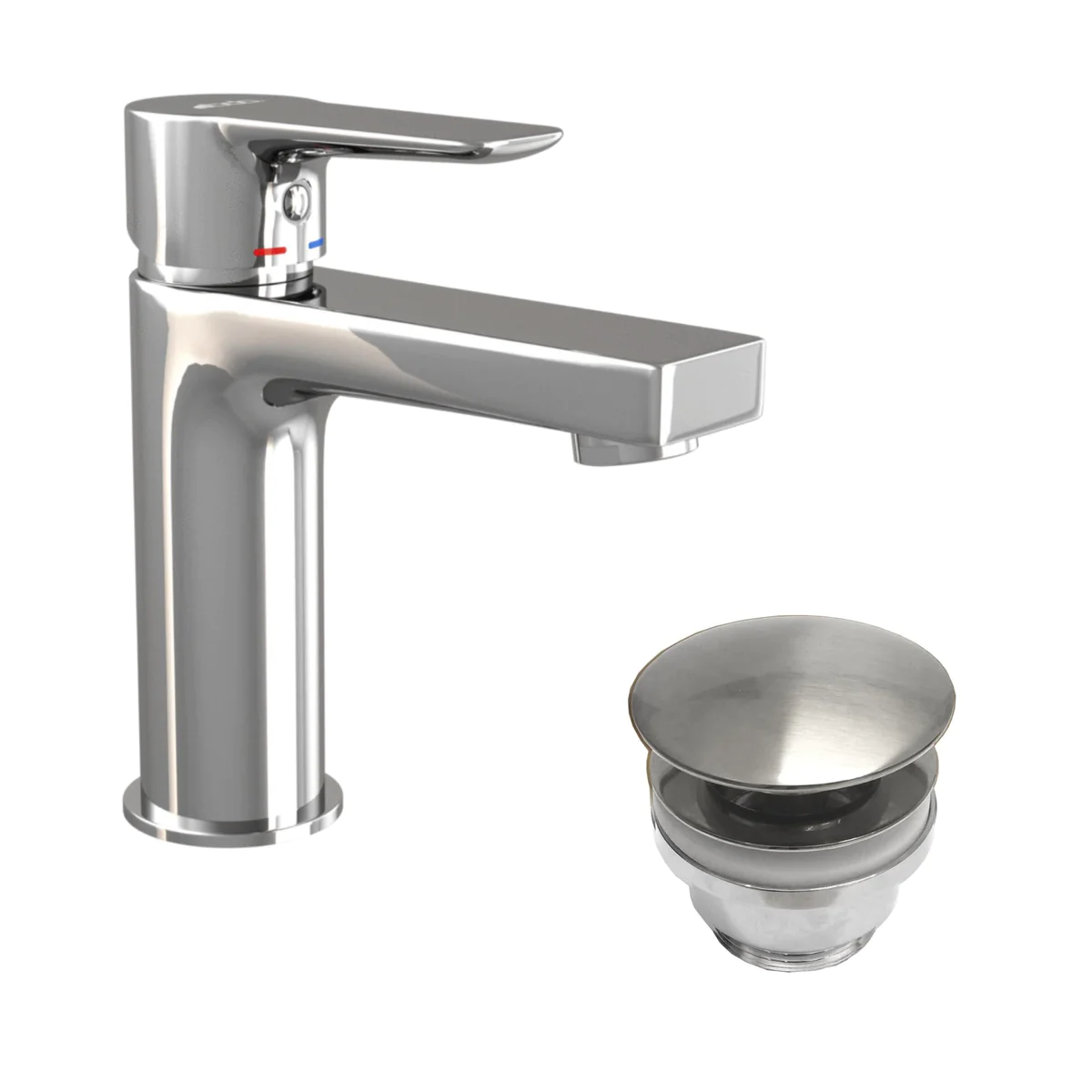 Næsby Wash Basin Mixer +  Rødby pop-up waste