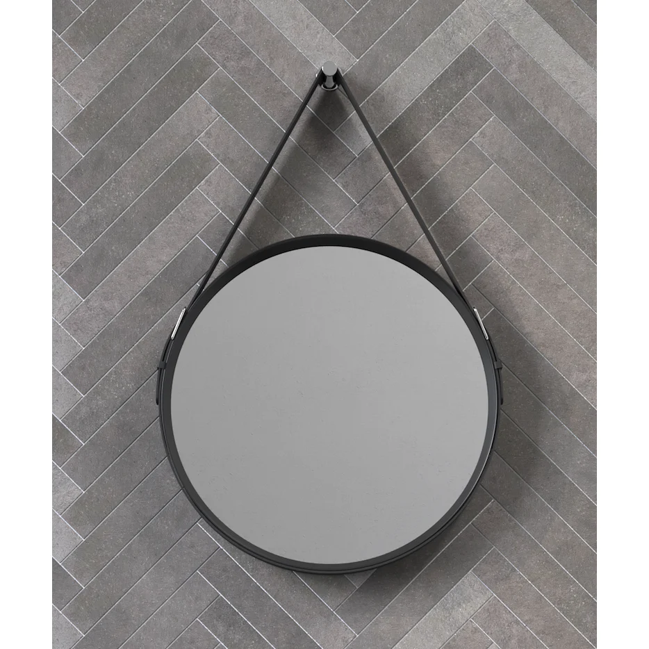 Røsnæs Round Mirror, black