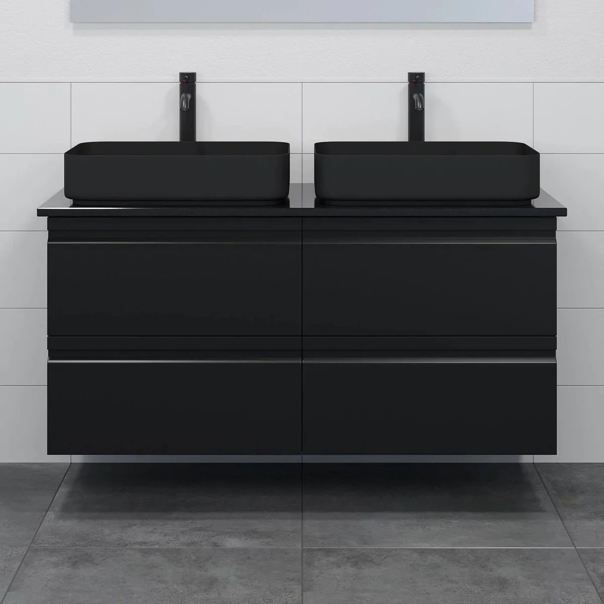 Kirkehamn Bathroom Furniture, matt black