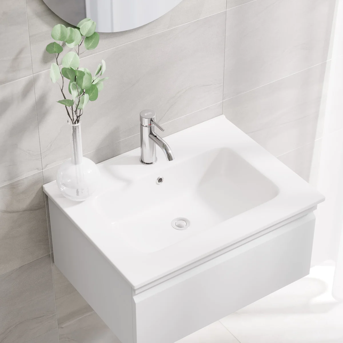 Kuberg Compact Bathroom Furniture, matt white