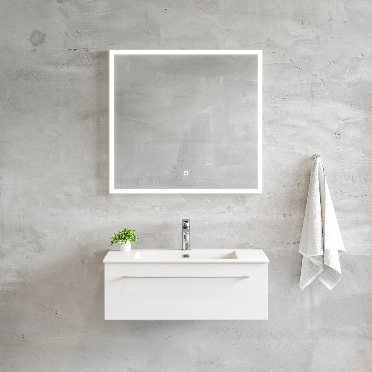 Vikedal Compact Bathroom Furniture, matt white