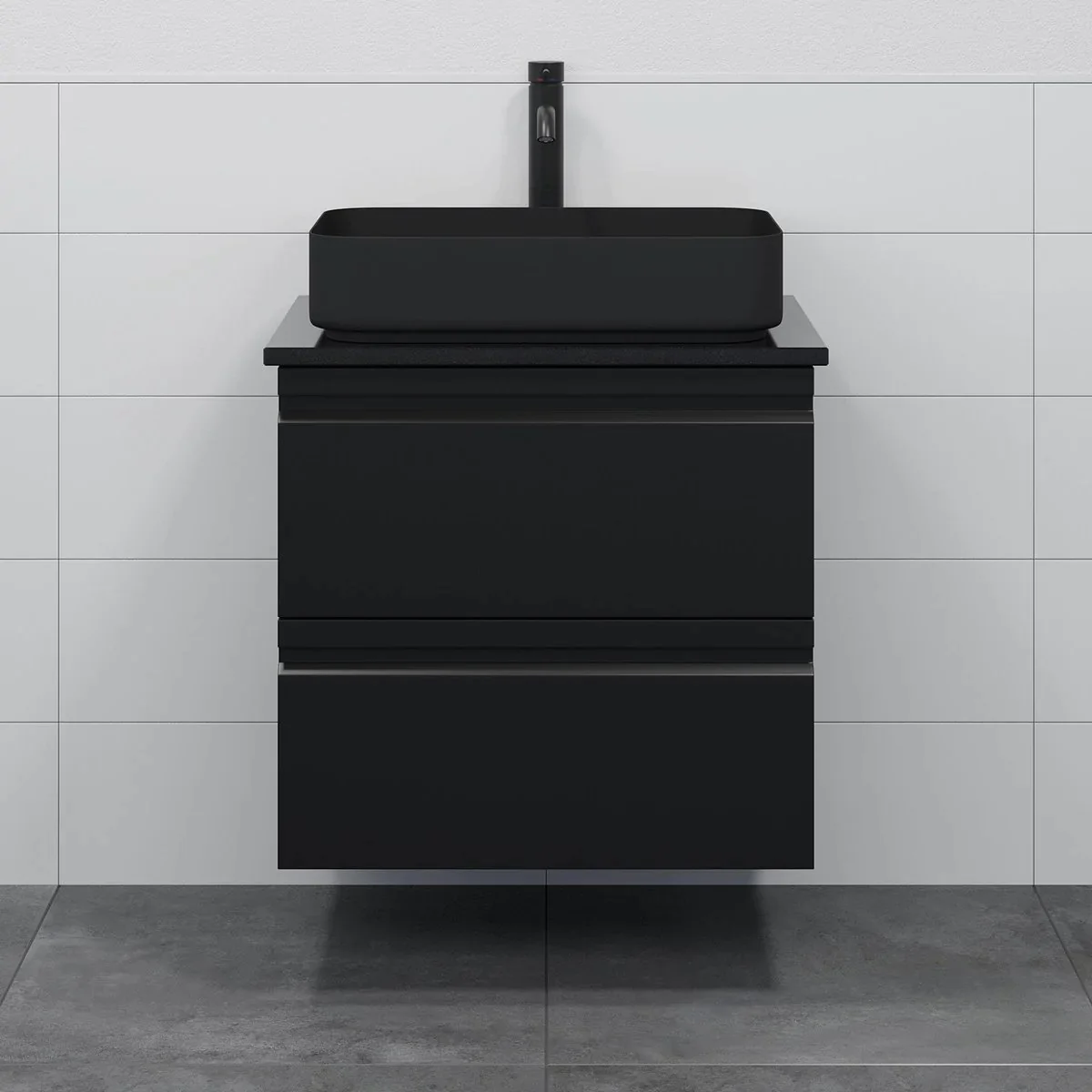 Kirkehamn Bathroom Furniture, matt black